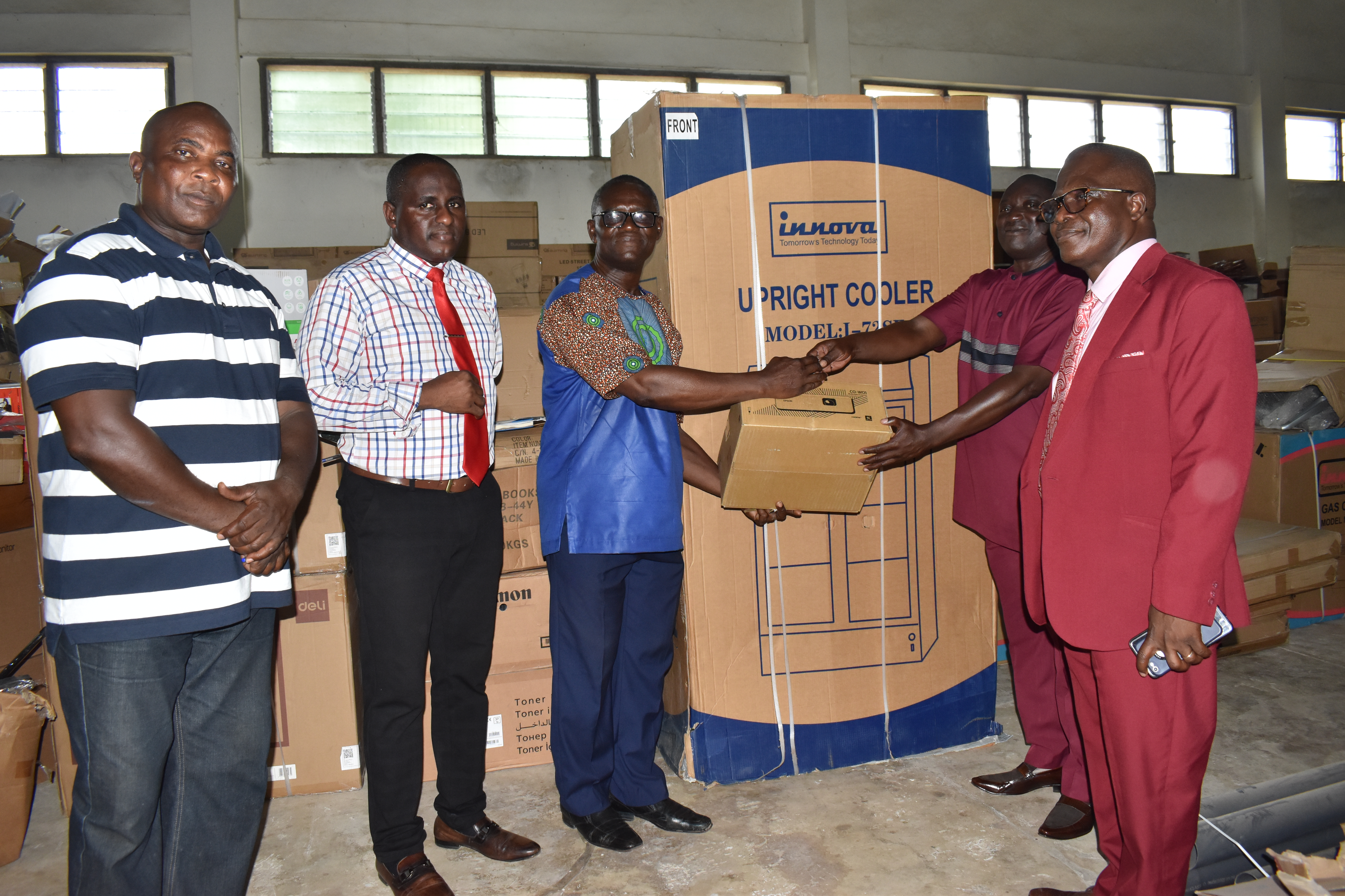 PRESENTATION OF DONATED ITEMS RECEIVED FROM WORLD BANK AS GRANT TO DEPARTMENT OF TOURISM MANAGEMENT - CAPE COAST TECHNICAL UNIVERSITY
